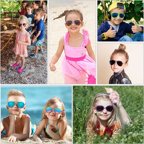 24 Pack Aviator Sunglasses in Bulk for Kids-Party Favors